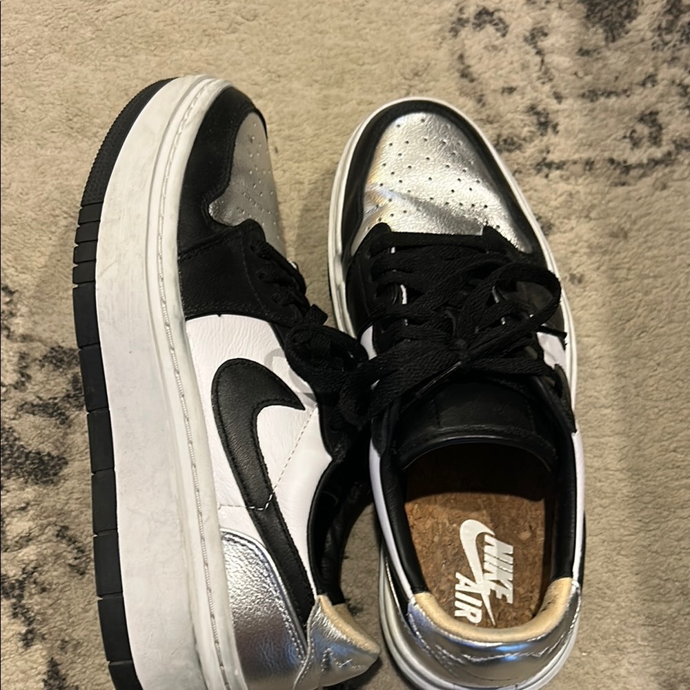 Nike air Black and Silver Sneakers